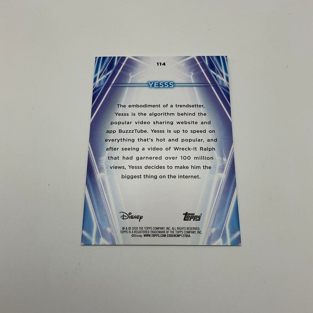 Topps Chrome Disney Wreck-It Ralph Yesss 080/150 Numbered Card - Picture 3 of 4